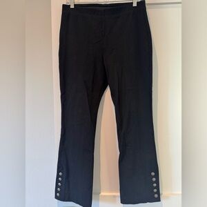Fifteen Twenty Kick Flare Stretch Twill Black Pants